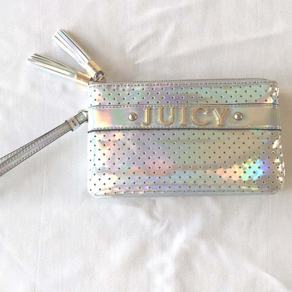 NWT, JUICY CULTURE Double Zip Wristlet Clutch